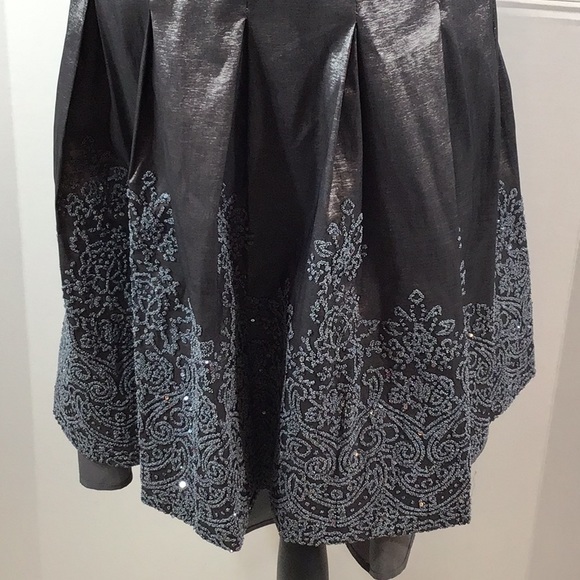 LF Leslie Fay silver gray beaded date dress 12 NWT - Picture 5 of 13